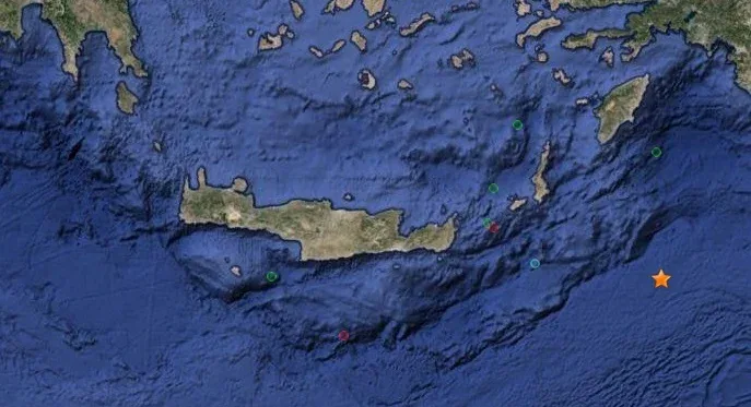 Ισχυρός σεισμός, ανατολικά της Κρήτης 5,1 με το καλημέρα.