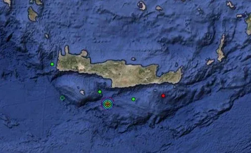 “Ταρακουνήθηκε” η Κρήτη – 4,8 ρίχτερ νότια του Τυμπακίου