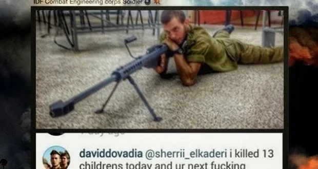 ΣΟΚΑΡΙΣΤΙΚΗ δήλωση:Ισραηλινού σκοπευτή «Σήμερα σκότωσα 13 παιδιά»