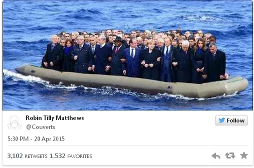 Όλοι οι ηγέτες της Ε.Ε. σε μια βάρκα: Η φωτογραφία για το μεταναστευτικό που «σαρώνει» στα social media
