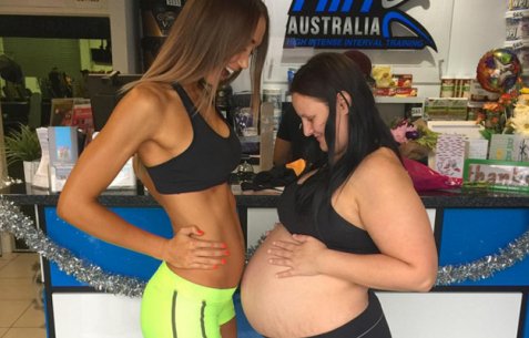 Δύο έγκυες με διαφορά… κοιλιάς σπάνε το ίντερνετ (εικόνες)