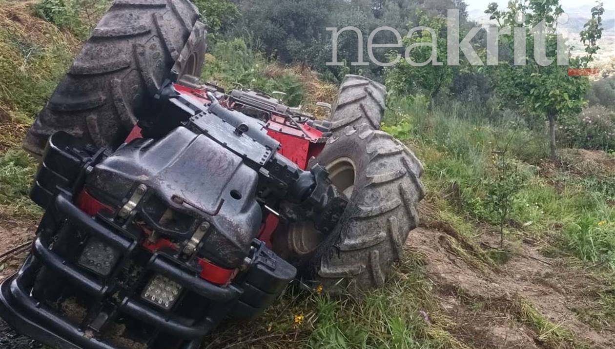 Κρήτη: Νεκρός ο 64χρονος αγρότης που καταπλακώθηκε από το τρακτέρ του (εικόνες)