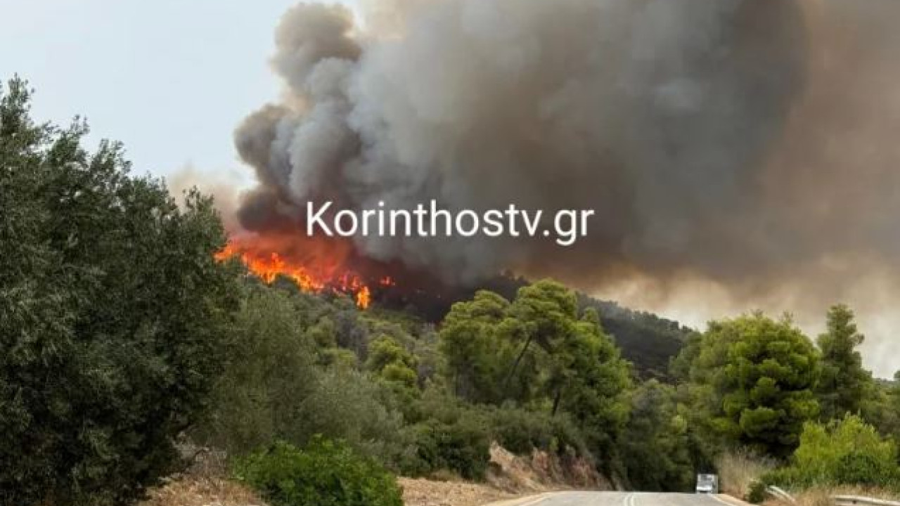 Φωτιά στην Κόρινθο: Τραυματίστηκε πυροσβέστης