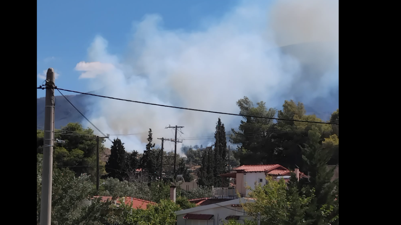 Μέγαρα: Φωτιά στο Νέο Μάζι Μεγάρων