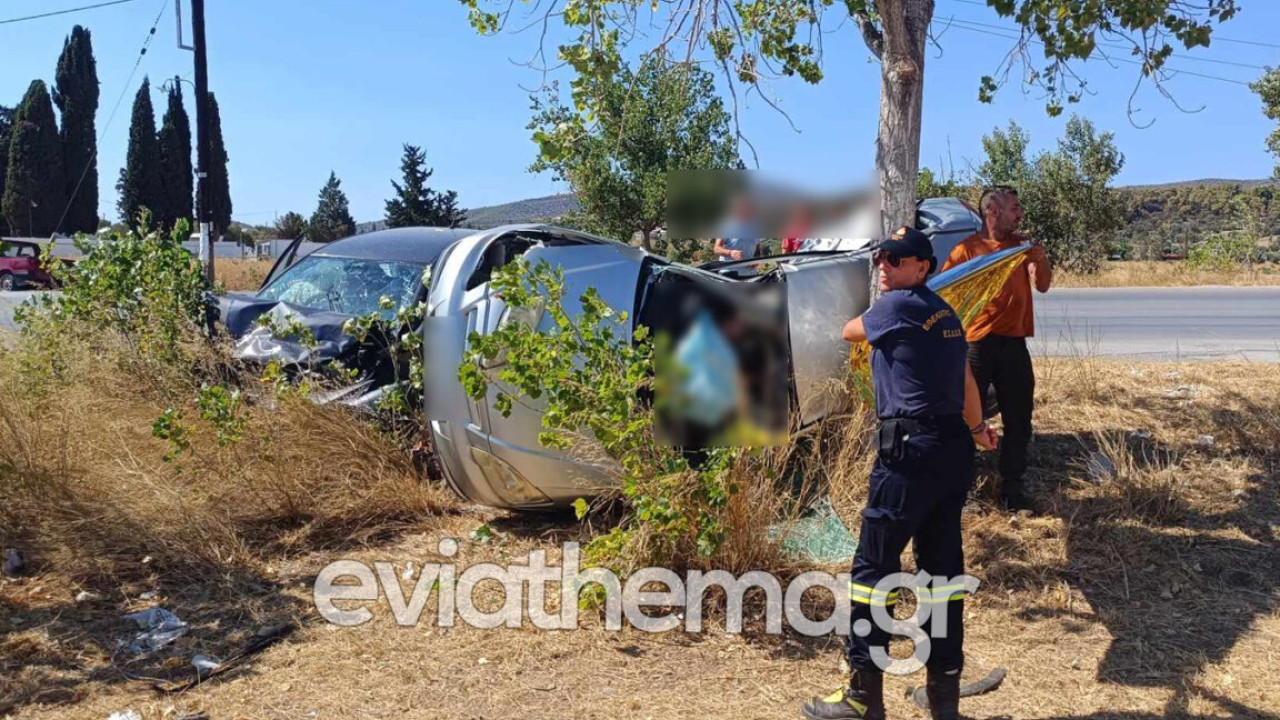 Καραμπόλα στην Εύβοια: Τροχαίο με 1 νεκρή και 4 τραυματίες (φωτογραφίες)