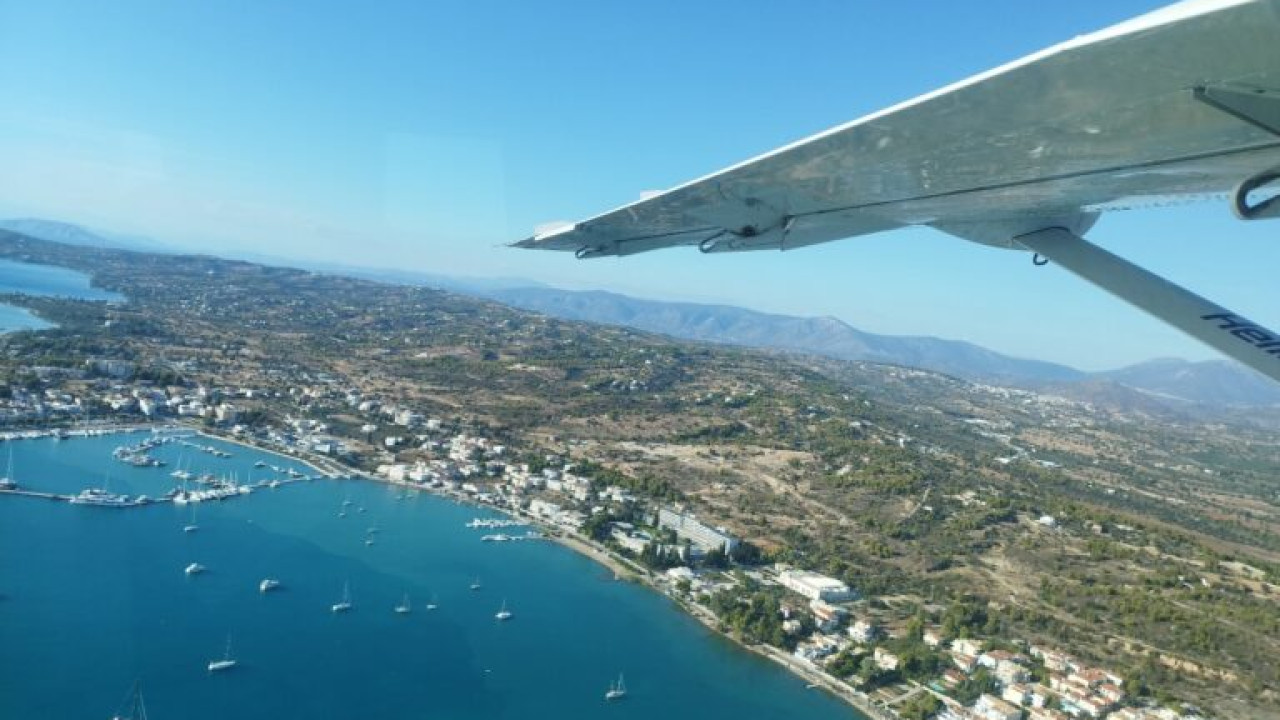 Γεγονός η πρώτη δοκιμαστική πτήση υδροπλάνου προς την Ερμιόνη