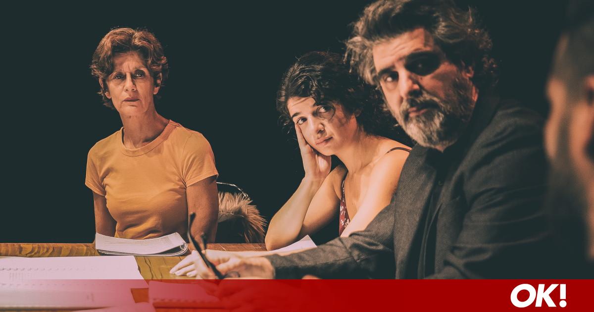 Στιγμές από την πρόβα του έργου «Ήταν όλοι τους παιδιά μου» στο Θέατρο Αλκυονίς