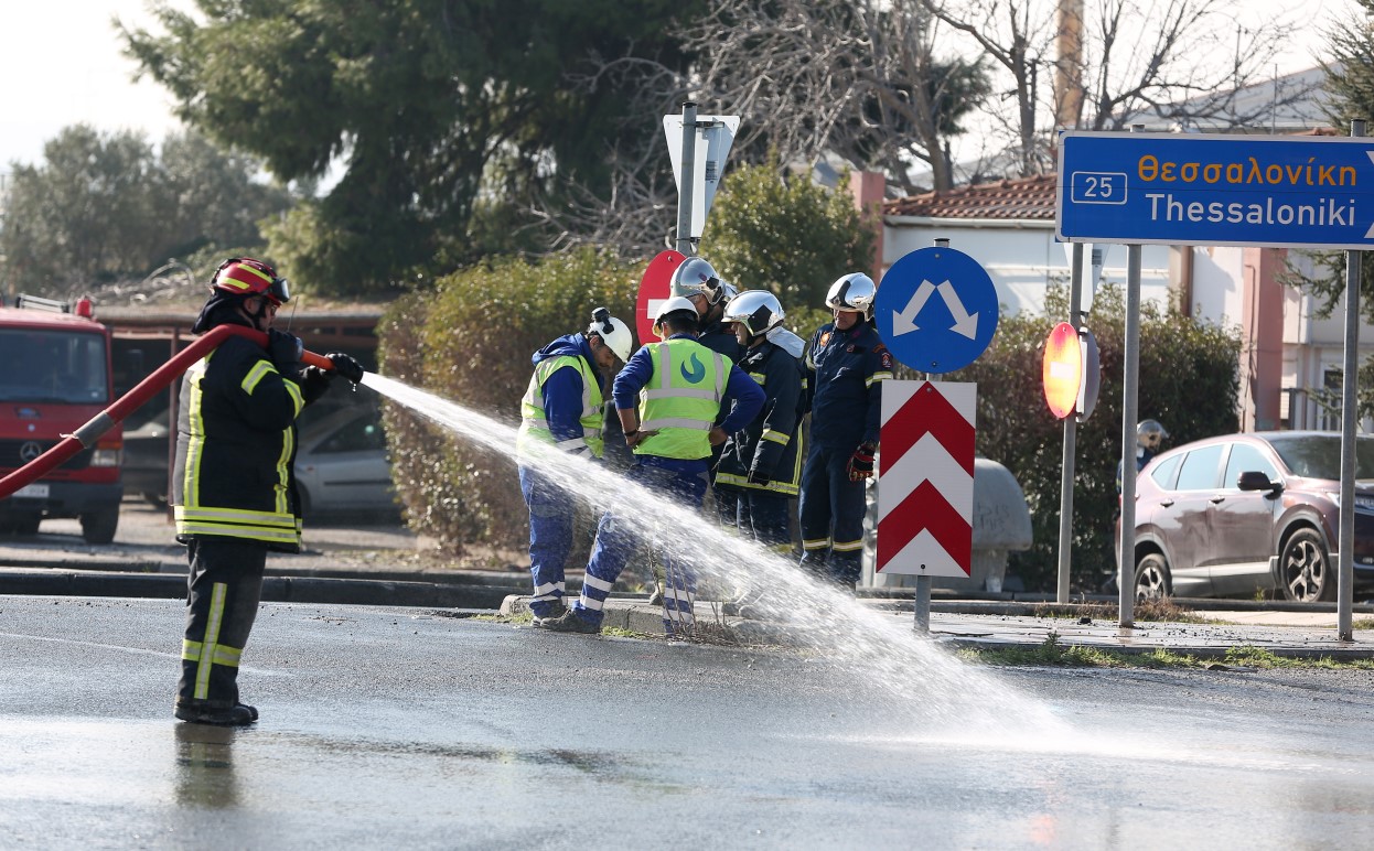 Θεσσαλονίκη: Ανακοίνωση για τη θραύση σε αγωγό φυσικού αερίου στη Θέρμη