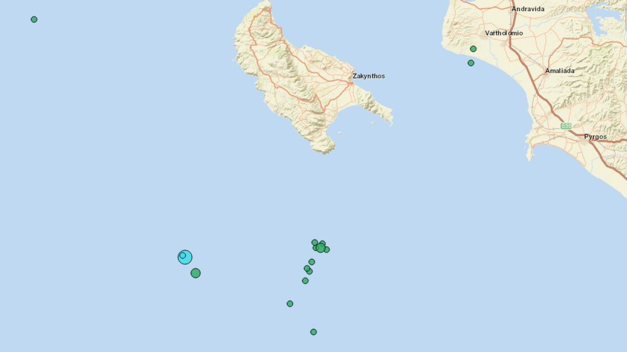 Διπλός σεισμός το πρωί στη Ζάκυνθο
