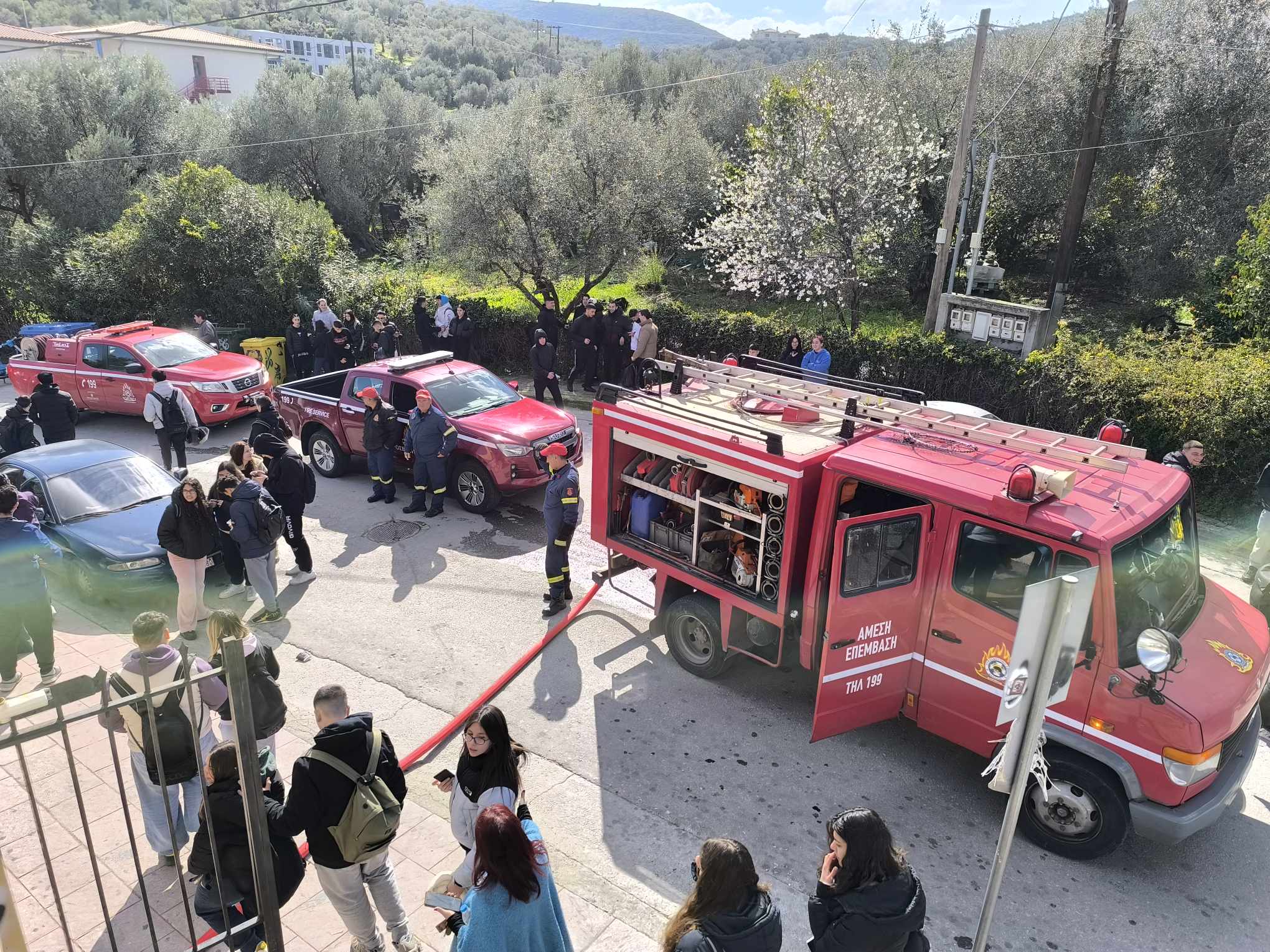 Μικρής έκτασης πυρκαγιά στο ισόγειο των ΕΠΑΛ Μυτιλήνης